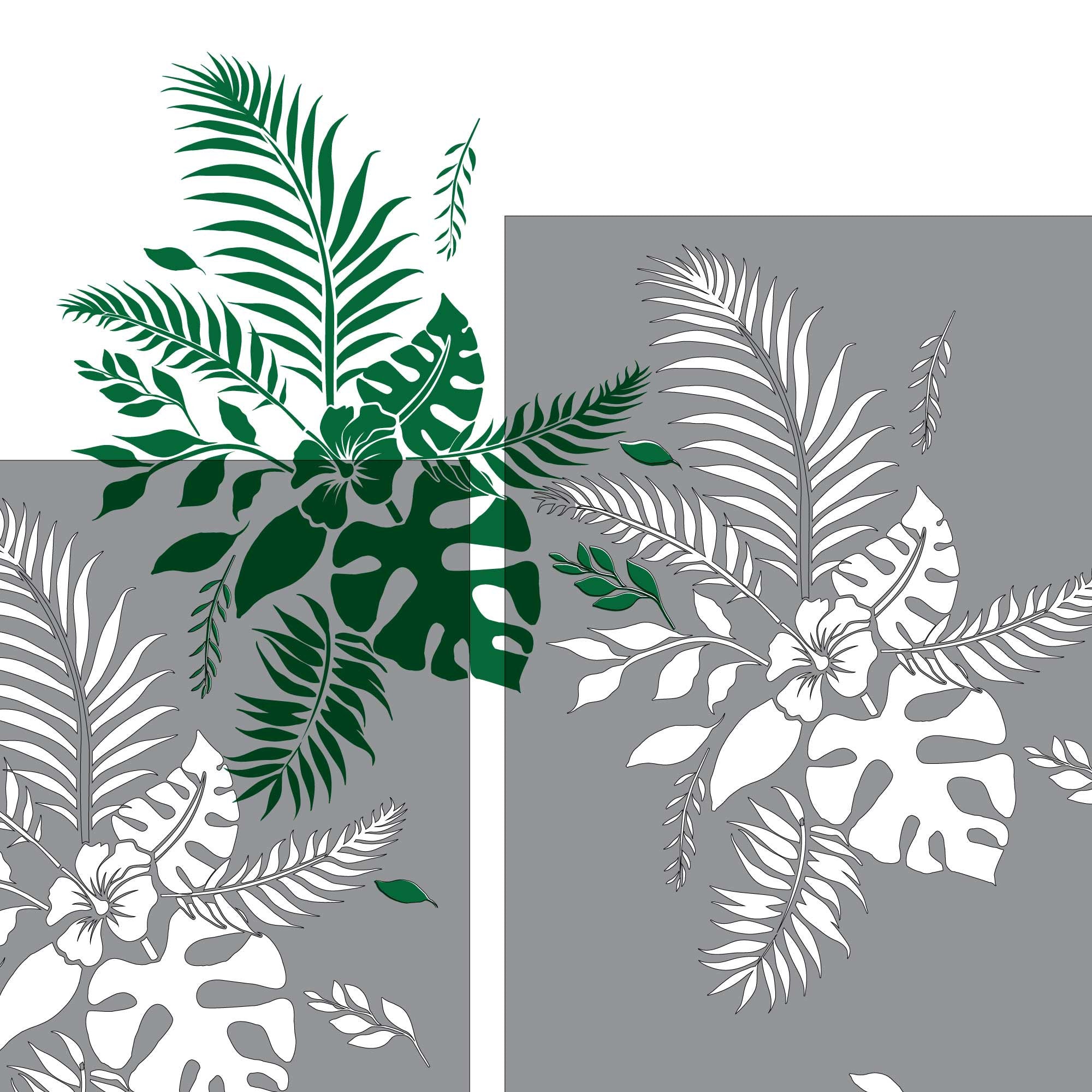 easy tropical leaf stencil youtube