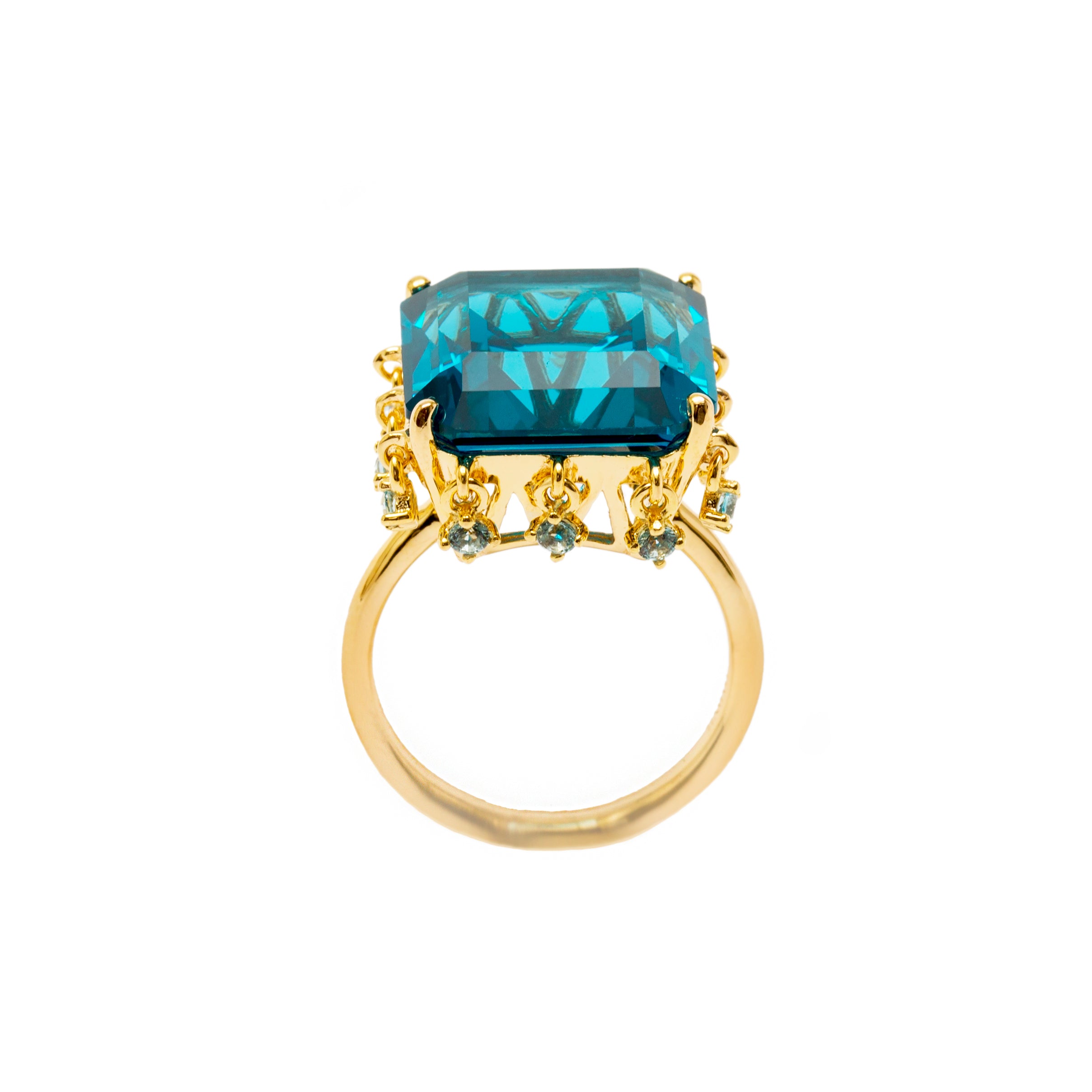 The Blue Crown Vermeil Gold Ring