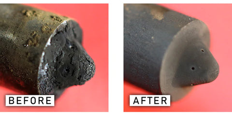 Dirty diesel injector before and after AR6500