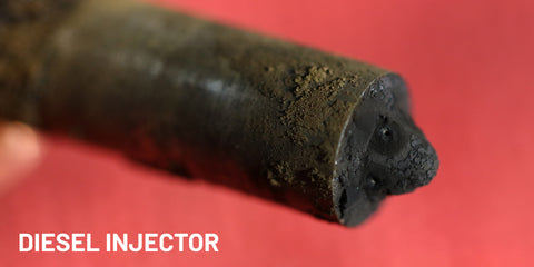 Dirty clogged diesel injector