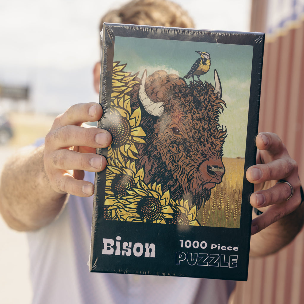 Two Little Fruits Bison and Sunflowers Puzzle