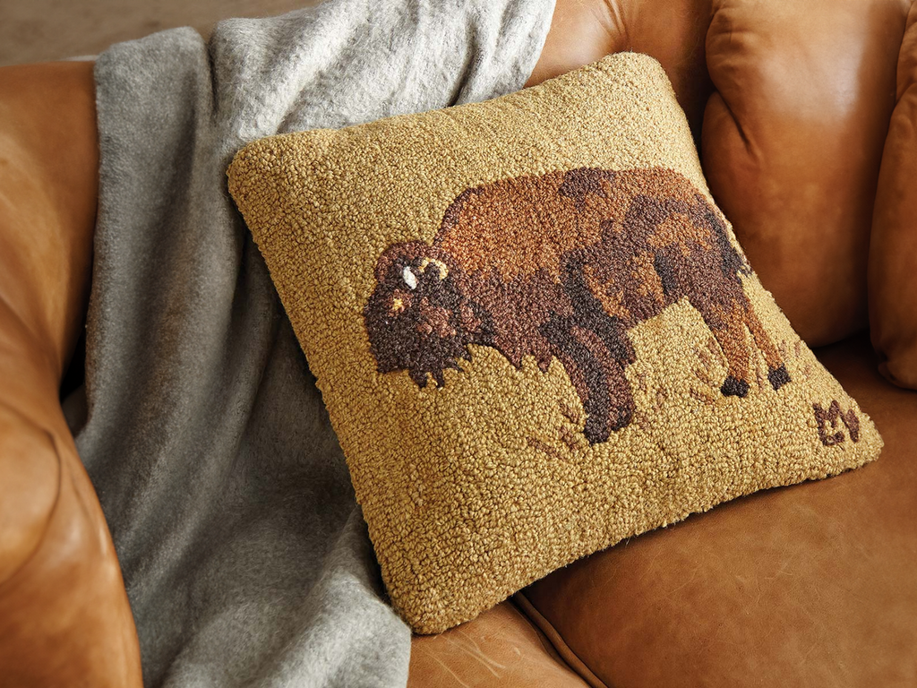 Golden Buffalo Pillow by Chandler 4 Corners