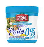 Sasson Chicken Flavor Bouillon Fat Free 16oz - Base Para Preparar Consome de Pollo Intercampo