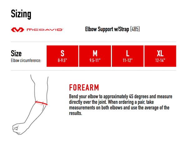 McDavid 485 Size Chart