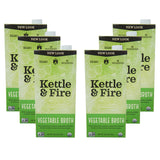 Kettle & Fire, vegetable Broth, Organic, No Preservatives, 32 oz (3 and 6 pack)