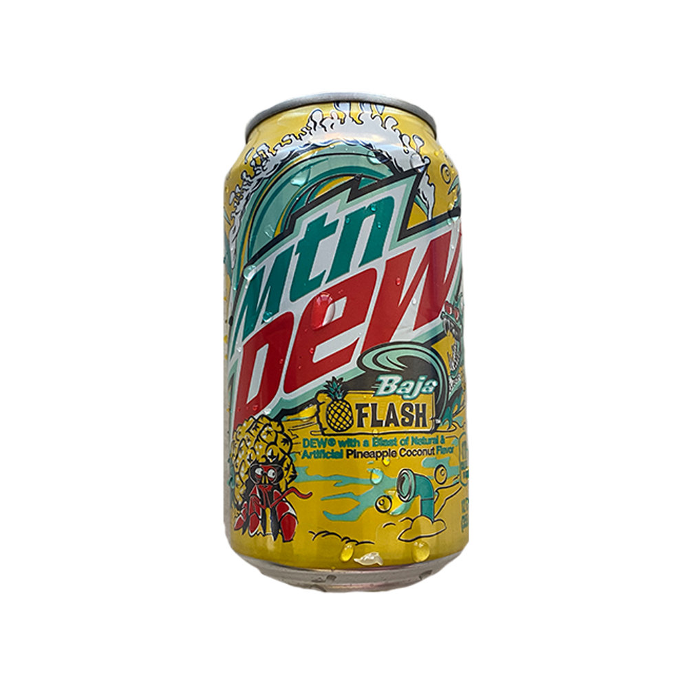 theLowex.com - Mountain Dew Baja Flash, sabor a coco de piña natural y artificial, 12 onzas líquidas, paquete de 12