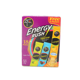 4C Energy Rush with Taurine Variety Pack Drink Mix, 18 Count, 3 Pack
