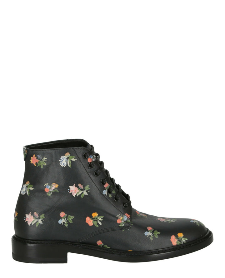 saint laurent floral boots