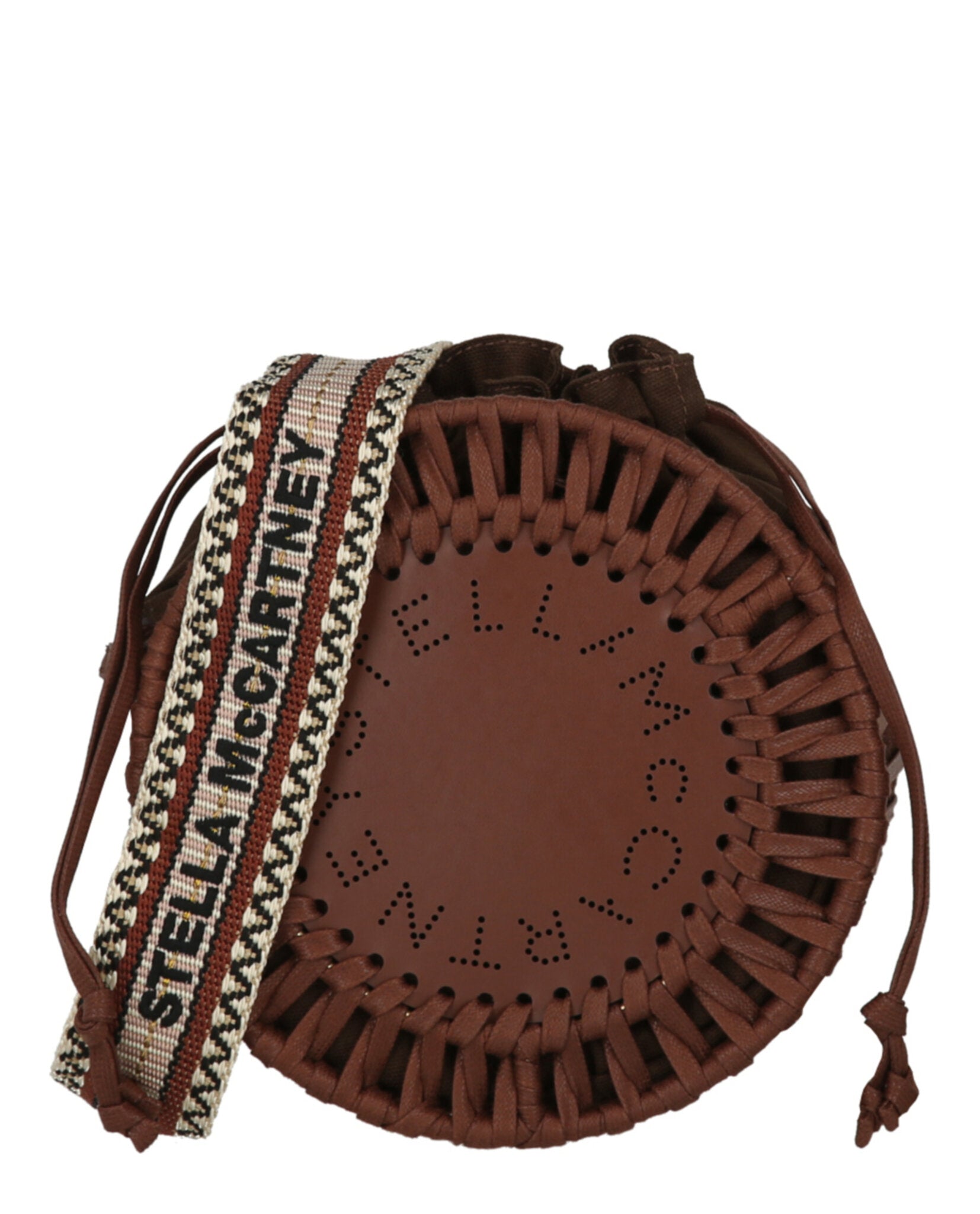 Stella Mccartney Round Logo Crossbody Bag In Brown ModeSens