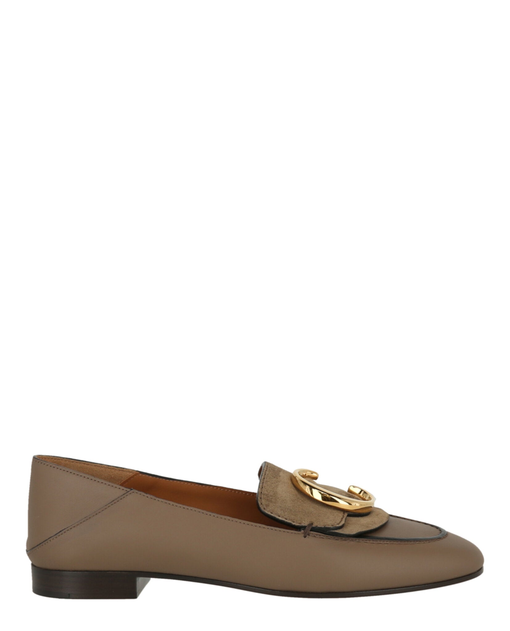 chloe c logo loafers