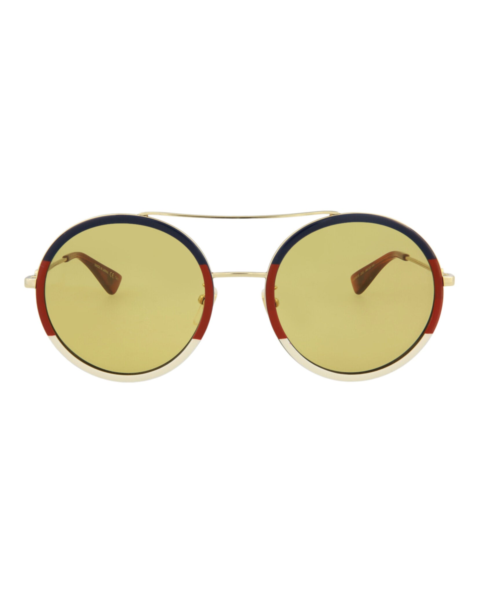 round frame metal gucci sunglasses