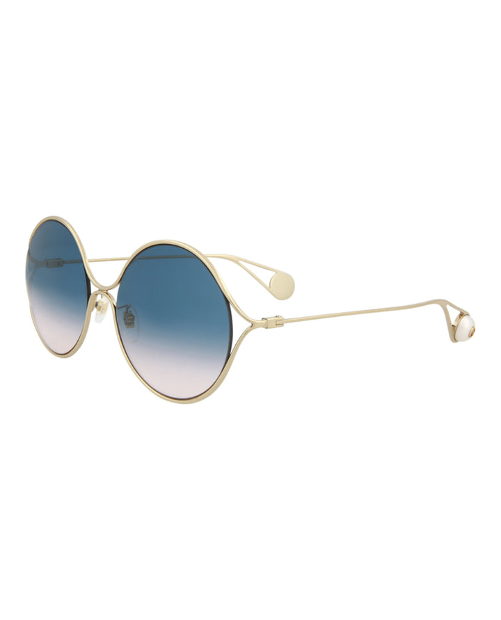 58mm gradient round sunglasses gucci