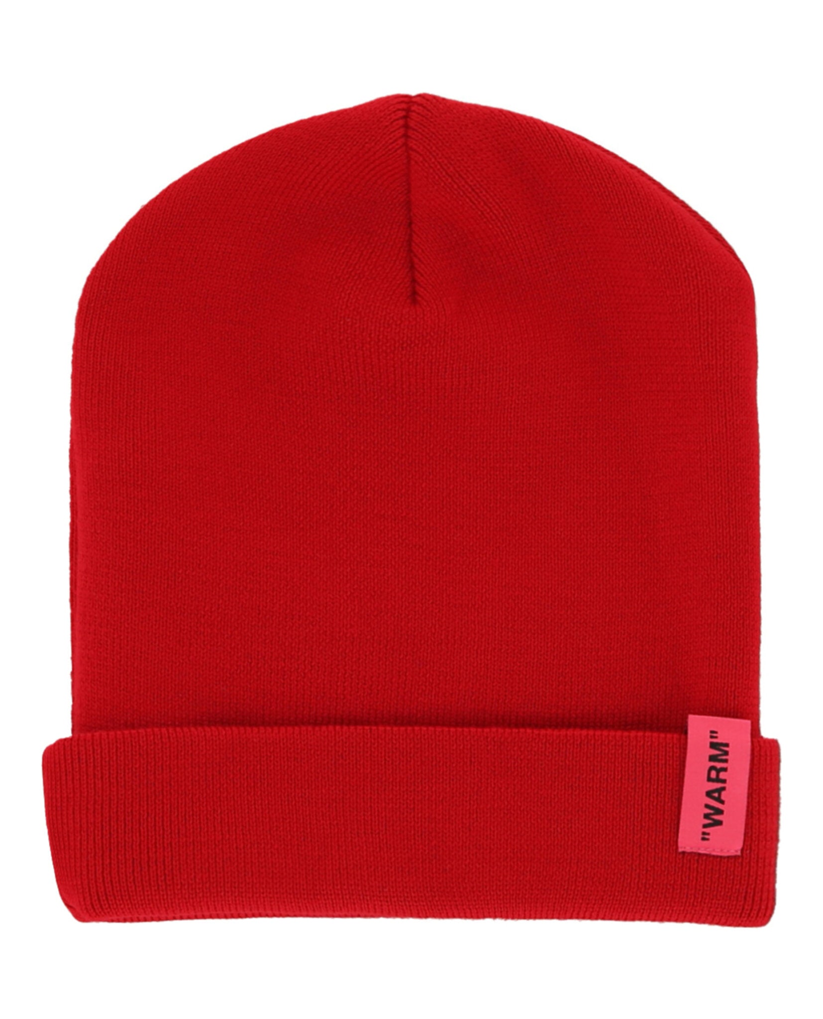 off white beanie red