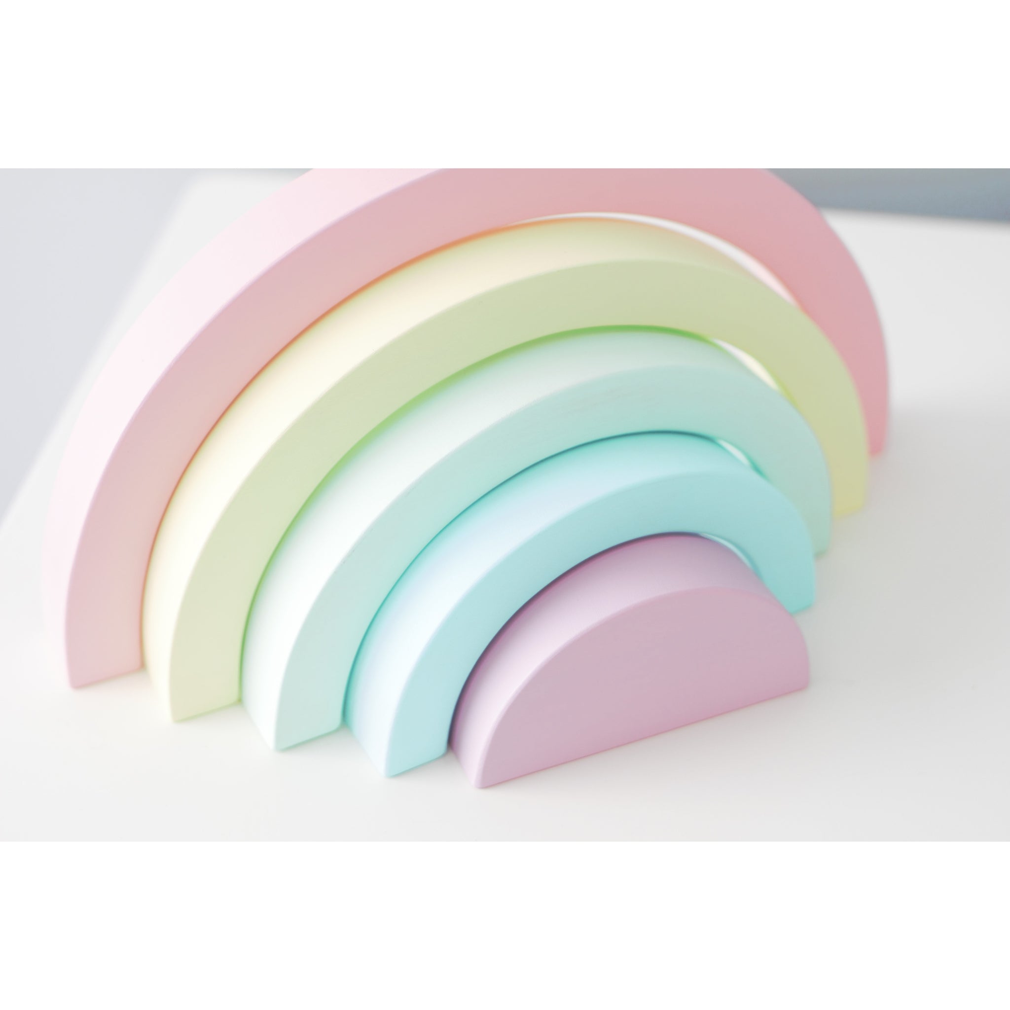 pastel wooden rainbow