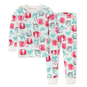 Burt's Bees Mugs of Happiness Tee & Pant PJ Set