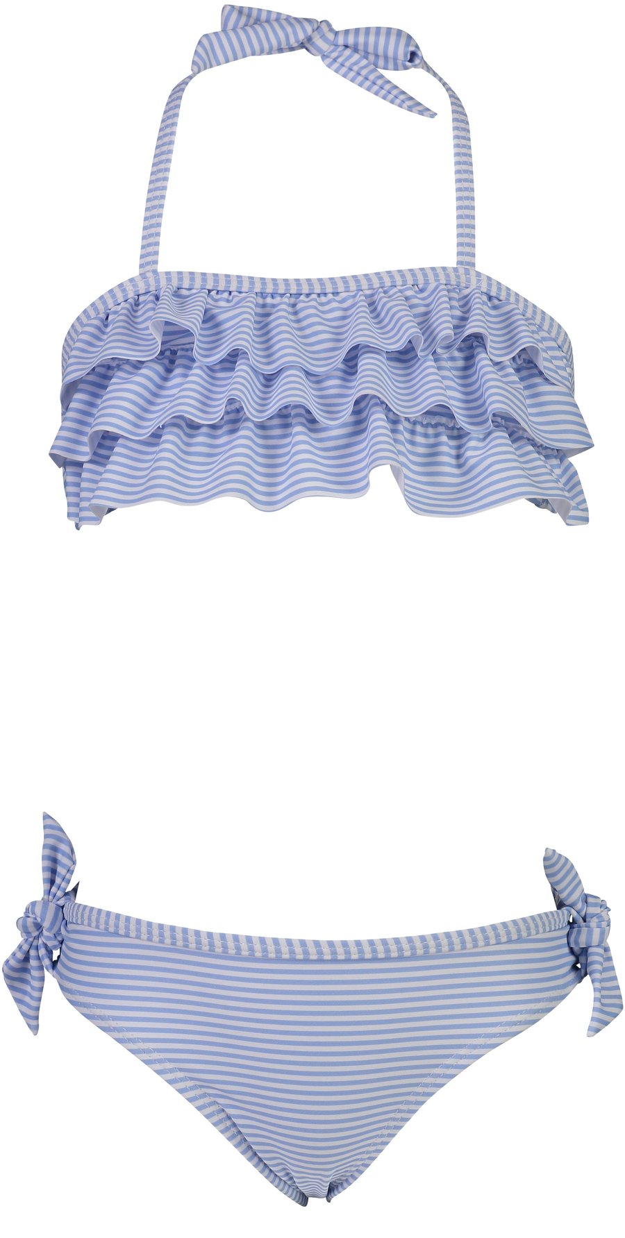 envelop Toestand Associëren Snapper Rock Blue and White Stripe Bandeau Bikini – Bloom Kids Collection