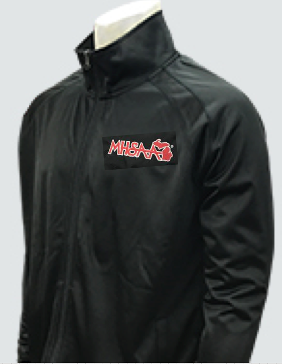 BKS232MI-Smitty Black Jacket with Full Front Zipper with MHSAA Embroid ...