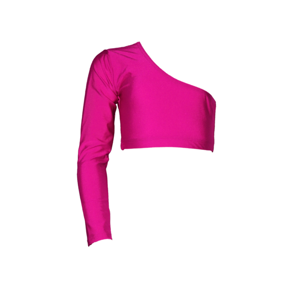 JEMMA - LONG FLARED SLEEVE POLO NECK CROP TOP – Click Dancewear