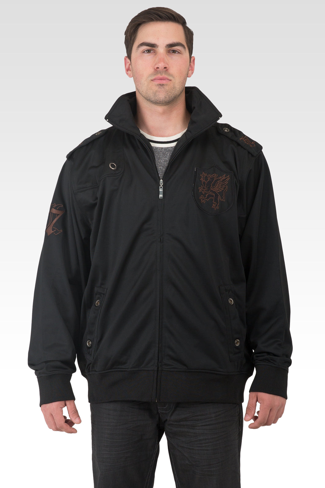 mens black track jacket