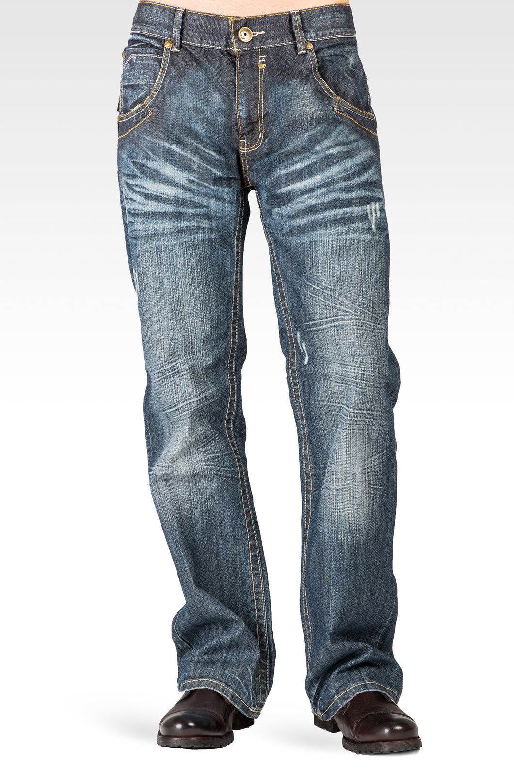 mens bootcut ripped jeans