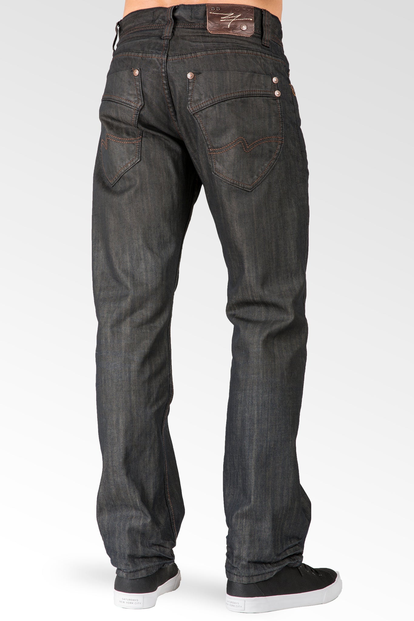 Level 7 Men's Relaxed Straight Wrinkle Dirty Tint 5 pocket Jeans ...