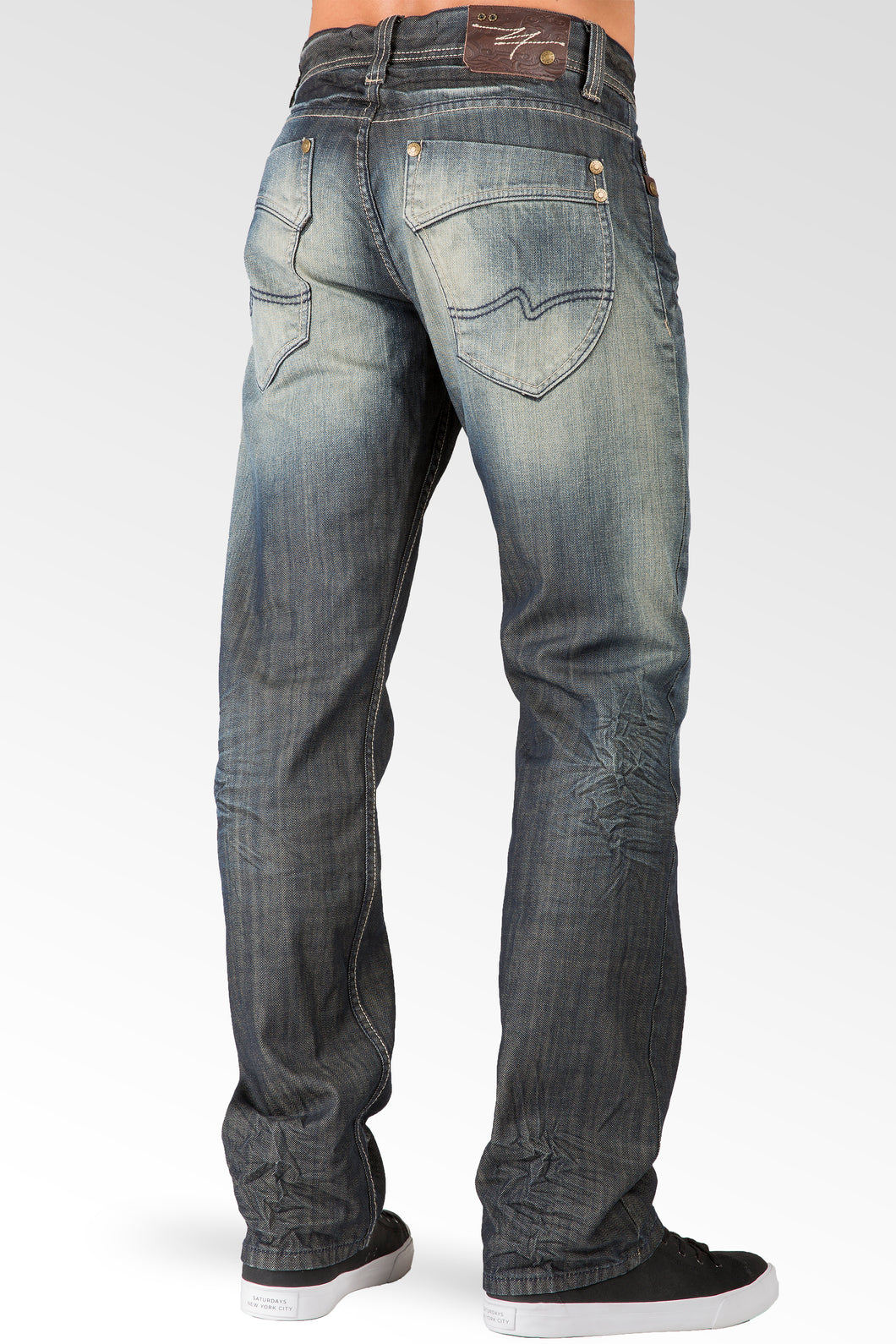 Level 7 Men's Relaxed Straight Dark Tint Premium Denim Jeans 5 pocket ...