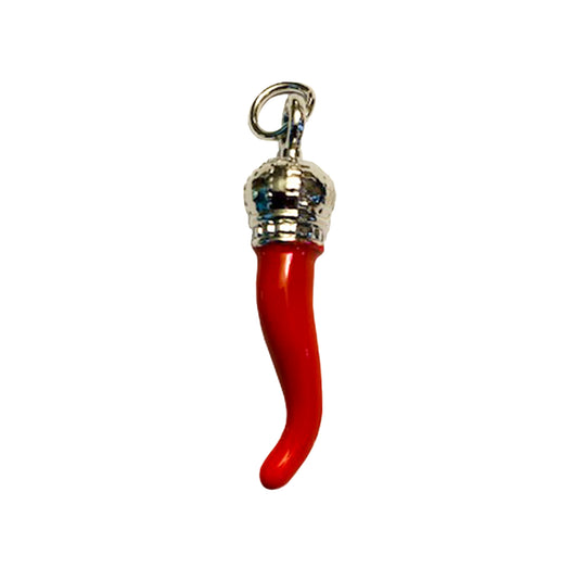 Italian Red Horn Pendant - Silver Cornicello Good Luck Pendant – P.S. I ...