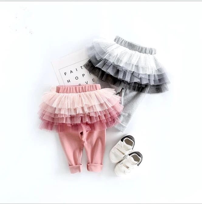 Pink & Gray Tutu Leggings | Baby Tutu Leggings | Toddlers & Kids Tutu ...