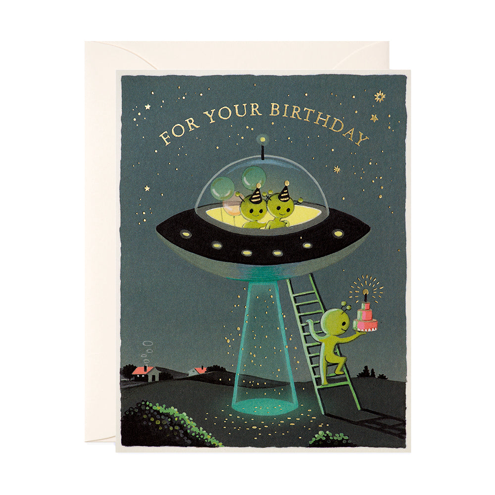 Aliens Birthday Greeting Card Joojoo Paper