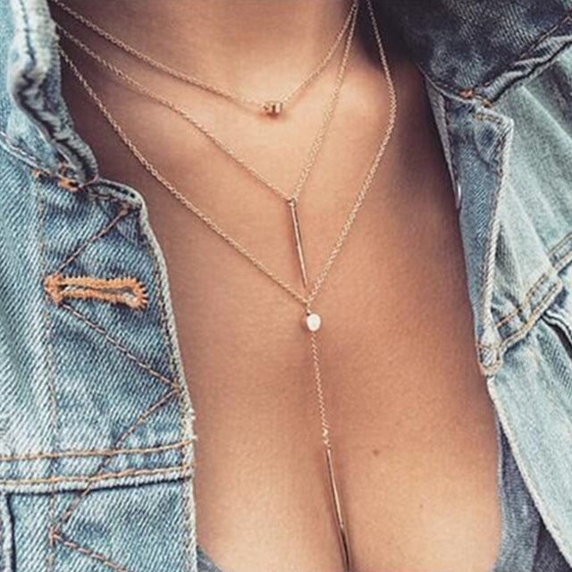 Multiple Layers Cross Necklaces for Women Gold Color Chokers Necklace Boho  Charm | Layered cross necklace, Gold necklace simple, Layered necklaces