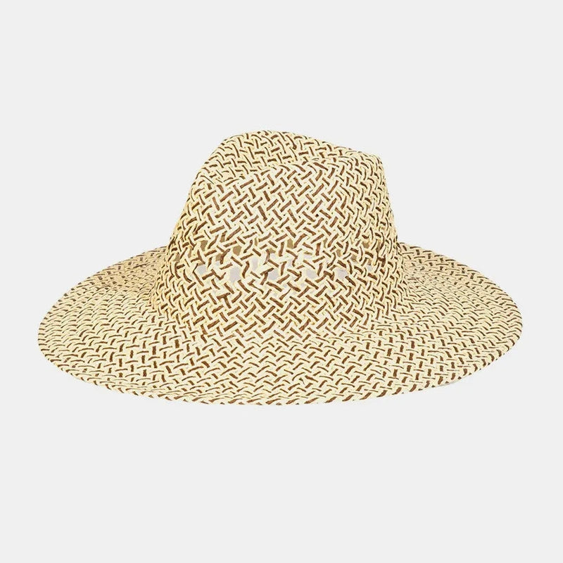 Fame Cutout Woven Straw Hat