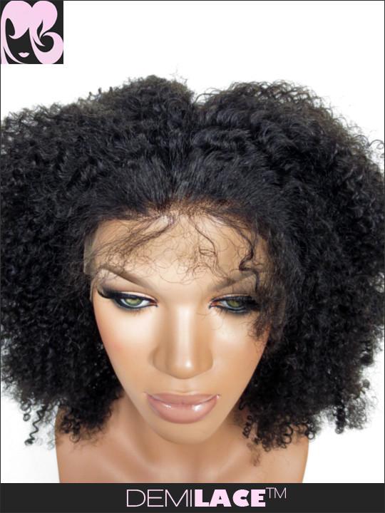 Lace Front Wig Kiki Afro Kinky Curly Indian Remy