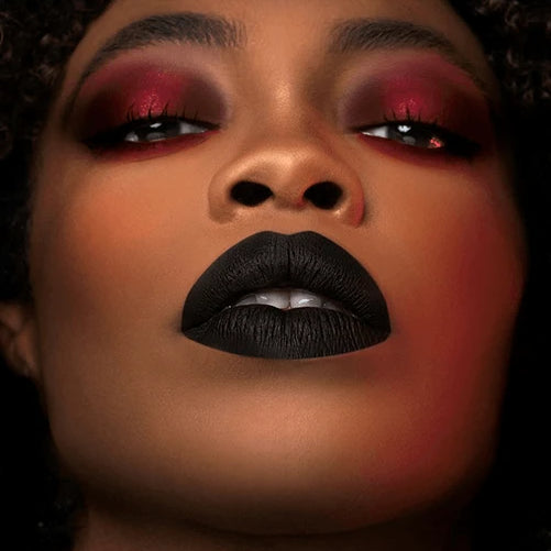 lipstick for dark skin, black girl makeup, black girl lipstick, black lipstick, matte black lipstick, black lipstick makeup, black lipstick lips, lips with black lipstick