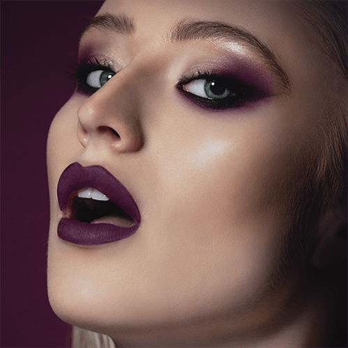 purple lipstick, matte purple lipstick, plum lipstick makeup, plum lipstick lips, lips with purple lipstick