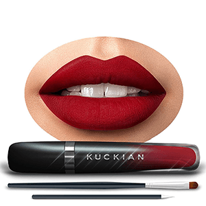 dark red lipstick, red lipstick, vegan lipstick, long lasting lipstick, kuckian beauty, luxury beauty
