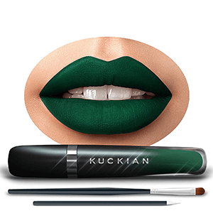 green lipstick, matte green lipstick, vegan lipstick, long lasting lipstick, kuckian beauty, luxury beauty, green lipstick matte