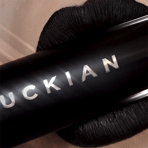 black lipstick, matte black lipstick, vegan lipstick, long lasting lipstick, kuckian beauty, luxury beauty, deleterious, black lipstick matte