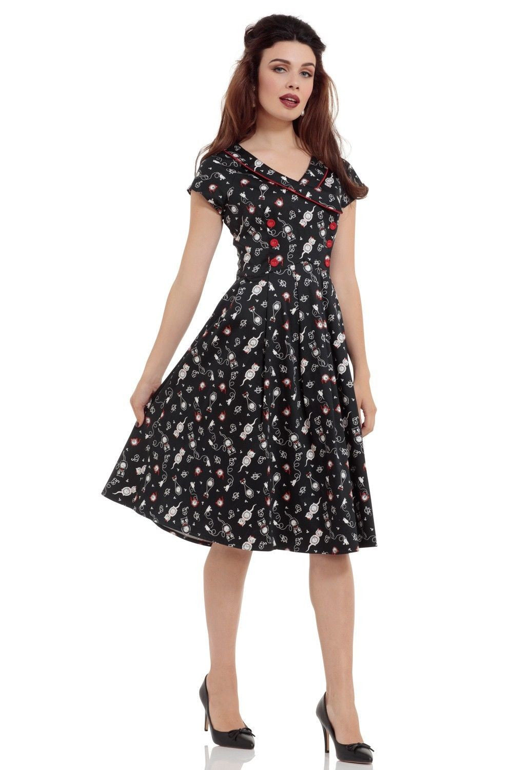 Clockwork Cat Plus Size Flare Dress – Trivium