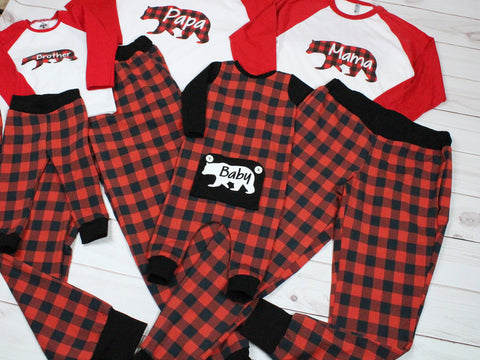 womens plaid christmas pajamas