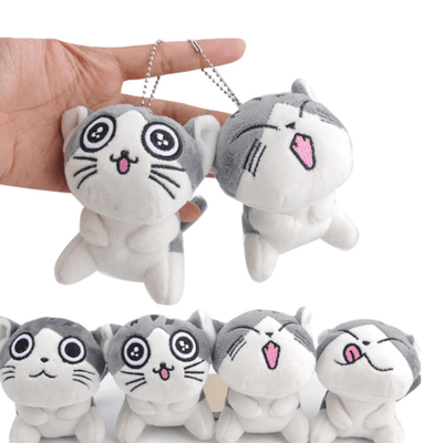 plush cat keychain