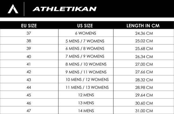 Size Guide – ATHLETIKAN