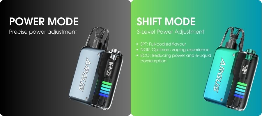 Voopoo Argus P2 Pod Kit - Power Modes