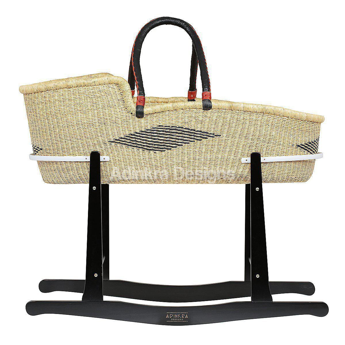 Moses Basket Rocking Stand (3 Colours Available) Adinkra Designs