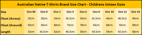 Native Toddler Size Chart