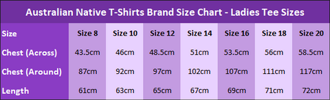 Native Size Chart Inches