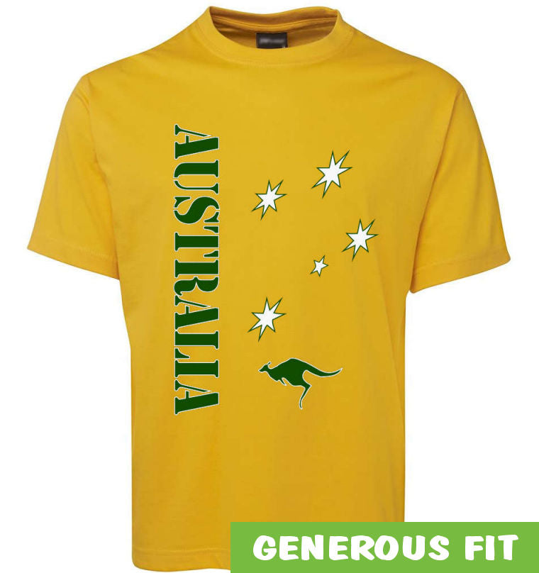 balkon etik overse Aussie Sports Adults T-Shirt (Yellow Gold, Green Print) - Sports Supporters  Gear | Australian Native T-Shirts