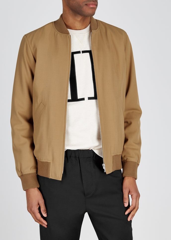 A P C Ma1 Camel Wool Bomber Jacket High End Sales Club