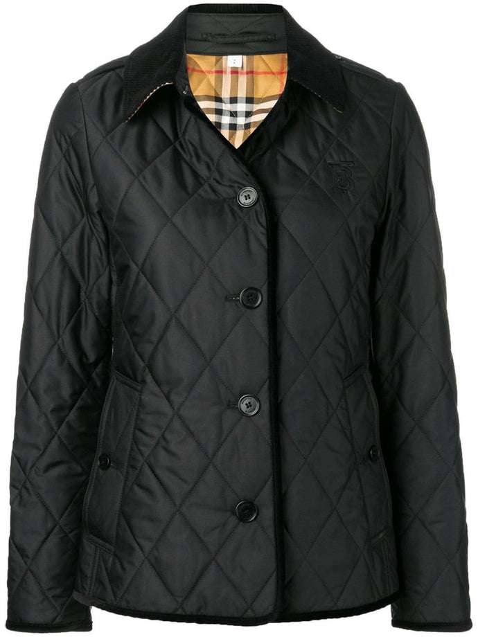 burberry black diamond quilted jacket