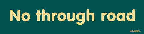 'No through road' sign