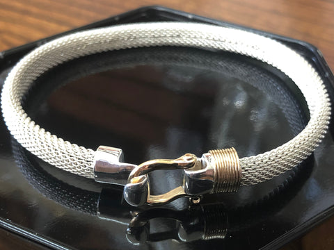 Men's 8mm 14k gold wrapped sterling silver Shackle bracelet – Johnny  Jeweler St.Croix